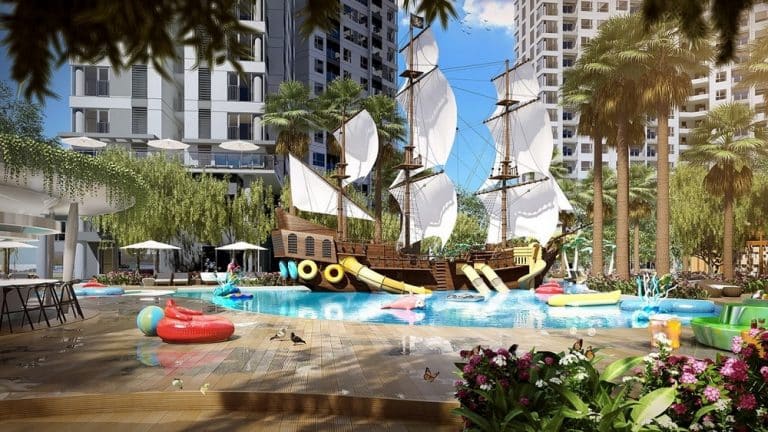 Dự án căn hộ Đảo Kim Cương chăm lo cuộc sống view thông thoáng khu vườn nhiệt đới