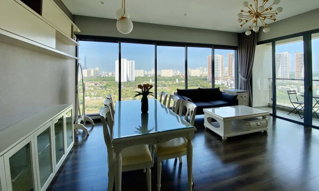 Căn hộ Đảo Kim Cương bán 3 phòng ngủ tầng cao nội thất đẹp view sông – L81