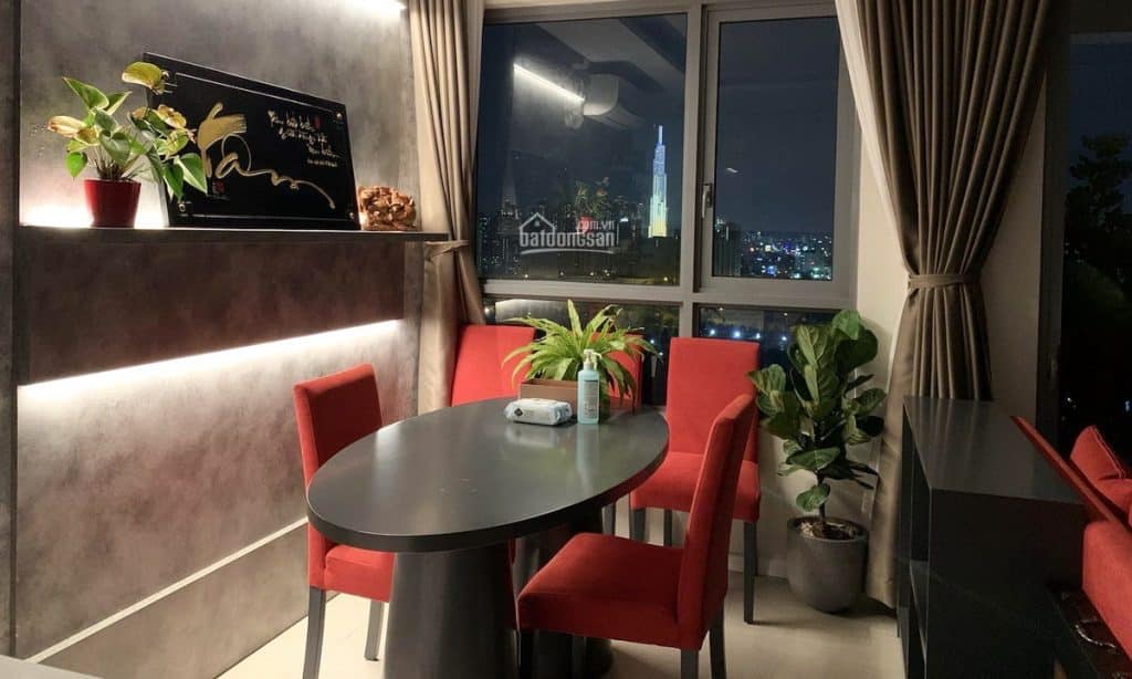 Căn hộ cho thuê Đảo Kim Cương 2 phòng ngủ lầu cao nội thất xịn view sông – L81