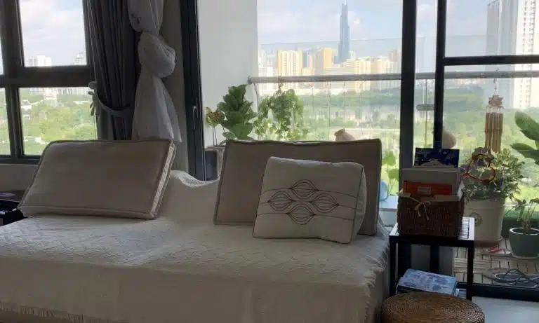 Căn hộ bán Đảo Kim Cương 2 phòng ngủ tầng cao có nội thất view sông – L81