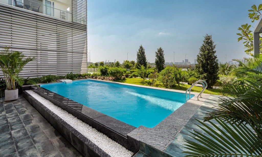 Cho thuê Đảo Kim Cương pool villa 4 phòng ngủ full nội thất view sông L81