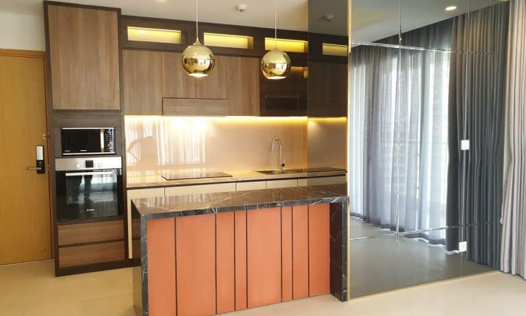 Căn hộ Đảo Kim Cương cho thuê 3 phòng ngủ tầng cao nhà đẹp view sông